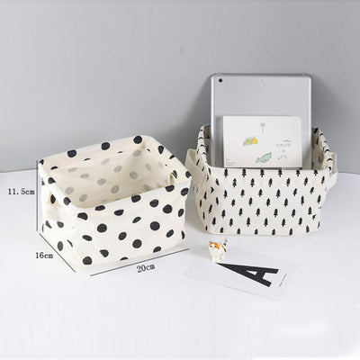 High-Quality Cotton Linen Desktop Storage Basket