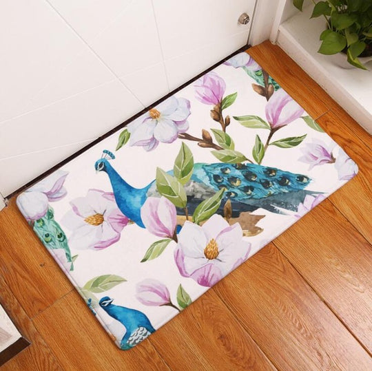 3pcs Birds Printed Toilet Seat Cover Set