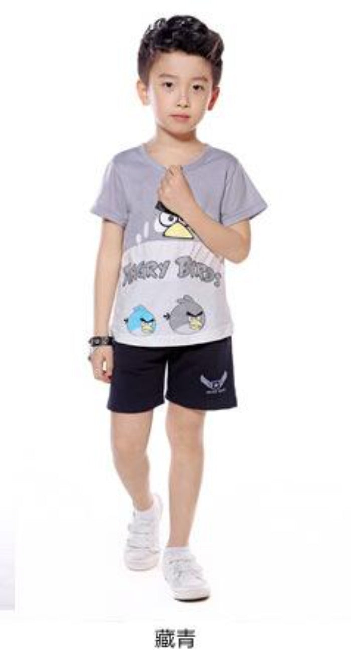 The boy all-match sports shorts in the summer of children aged 3-11 print cotton blended comfortable shorts