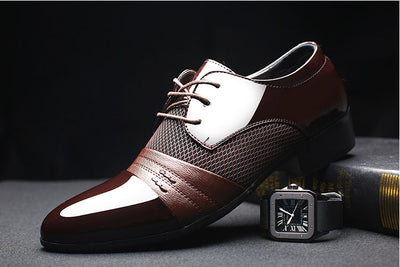 Men's Business Flat Shoes Black Brown Breathable Low Top Men Formal Office Shoes