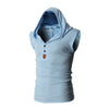 Men Stretchy Sleeveless Shirt Casual Fashion Hooded Tank Top New Brand Men Outdwear bodybuilding Fit Clothing