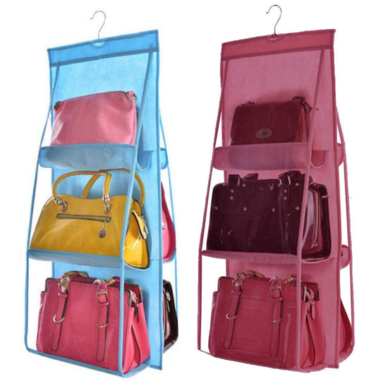 6 Pocket Folding Hanging Closet Storage Organizer