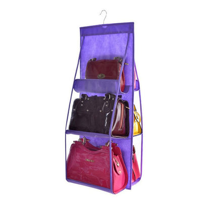 6 Pocket Folding Hanging Closet Storage Organizer