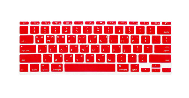 HRH Korean Language Keyboard Cover Protector Silicone Skin Protective Film For MacBook Air 11" 11.6 A1465 A1370 US layout