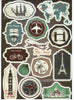 Aviation Design PVC Waterproof Laptop Stickers Suitcase For Refrigerator Car Ipad Phone Stickers