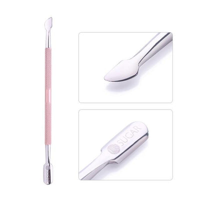 Silver Stainless Steel Dual Nail Polish Remover