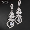 ZAKOL Luxus CZ Wedding Jewelry Chandelier Dangles Drop Earrings For Noble Women Anniversary FSEP308