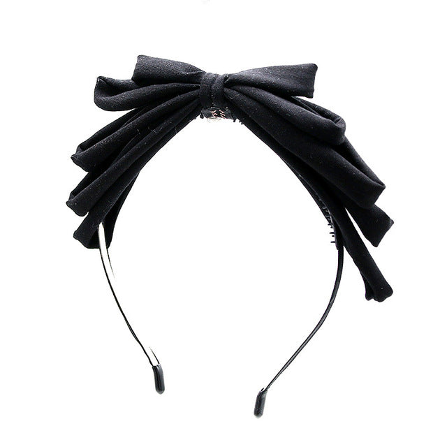 New Summer style jersey cotton 5 layor bow girls fashion hairband headband hair accessories