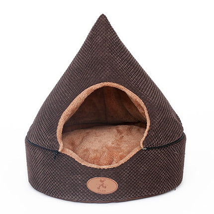 HOOPET Pet Dog Cat Tent House All Seasons Dirt-resistant Soft Yurt Bed with Double Sided Washable Cushion