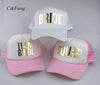 C&Fung SQUAD BRIDE TEAM BRIDE trucker hats basebal Caps for wedding party gold glitter pink mesh hats Summer style