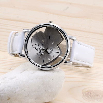 Crystal Heart-Shaped Wrist Watch