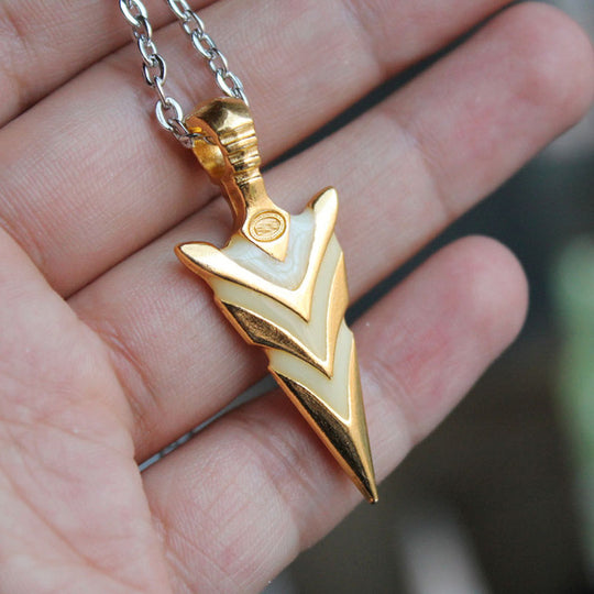 Luminous Glow-in-the-Dark Knights Spear Head Necklace