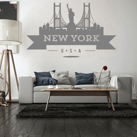 USA New York City Skyline Wall Sticker Vinyl Decals