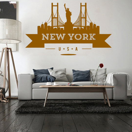 USA New York City Skyline Wall Sticker Vinyl Decals