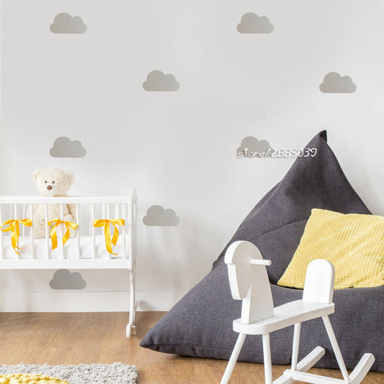 25 Piece: Nursery Cloud Vinyl Decal Wall Stickers