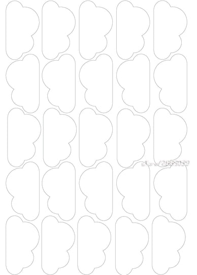 25 Piece: Nursery Cloud Vinyl Decal Wall Stickers