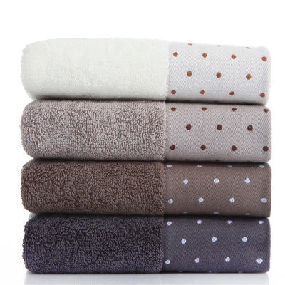 100% Cotton Absorbent Dot Pattern Bathroom Travel Hand Face Towel