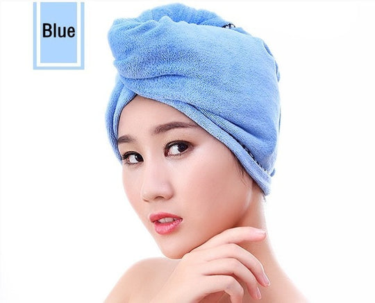 LDAJMW Microfiber Quickly Dry Hair Womens Girls Lady's Cap Drying Towel Head Wrap Hat Bath Towel Hair Dry Cap Salon Towel