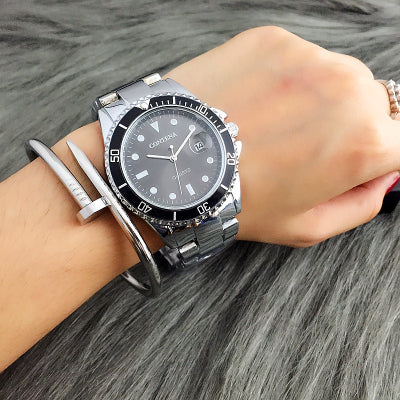 Men's Full Stainless Steel Jacket Luxury Wristwatch