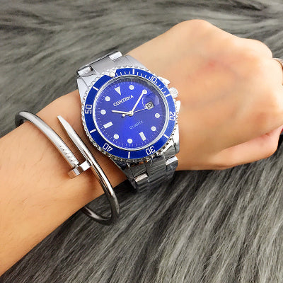 Men's Full Stainless Steel Jacket Luxury Wristwatch
