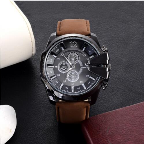 V6 Watch Men Wrist Watch Top Brand Military Sport Watches Men's Watch Leather Clock V6 relogio masculino erkek kol saati