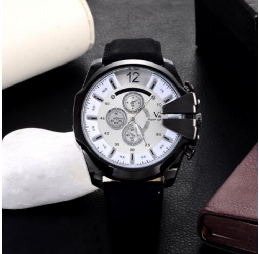 V6 Watch Men Wrist Watch Top Brand Military Sport Watches Men's Watch Leather Clock V6 relogio masculino erkek kol saati
