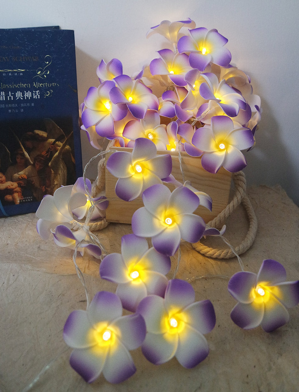 Handmade Hawaii flower string leds, AA Battery holiday led lighting, Event and Parties garland decoration,wedding decorative led