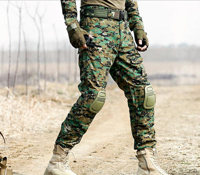 Tactical Military Camouflage Cargo Pants with Knee Pads
