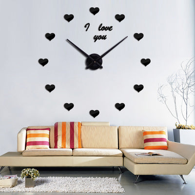 Modern Acrylic Home "Hearts" Wall Clock