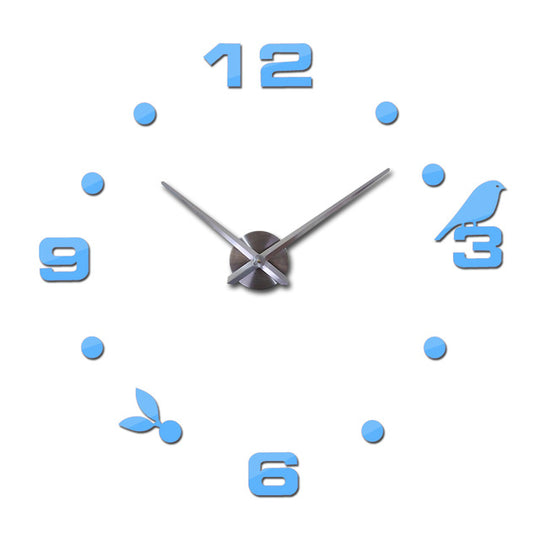 Large wall clocks watch living room needle quartz home decoration digital clocks acrylic mirror wall clocks sticker diy