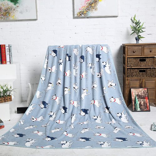 Bull Terrier Fleece Dog Blanket Cover