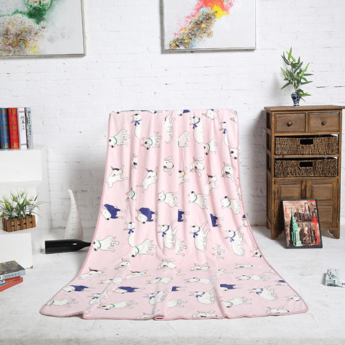 Bull Terrier Fleece Dog Blanket Cover