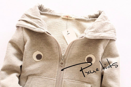new Autumn&spring cartoon rabbit Children Outerwear vestidos hooded girls boy sweatshirt kids clothes,moleton infantilfree