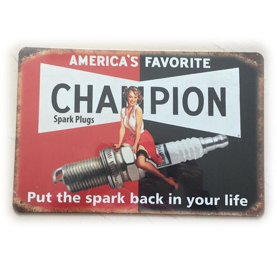 Motor Oil Plaque Vintage Metal Tin Signs