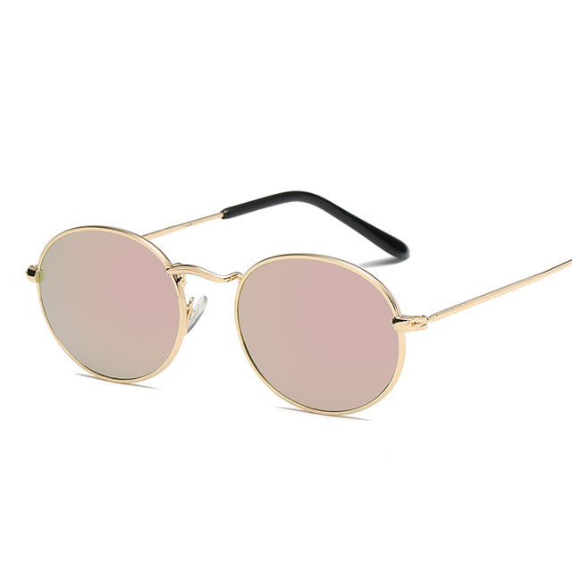 Pink Round Oval Sunglasses Women
