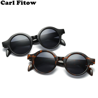 Retro Small Round Sunglasses Women Men Fashion Vintage Brand Sun Glasses Black White Leopard Red Sunglass UV400