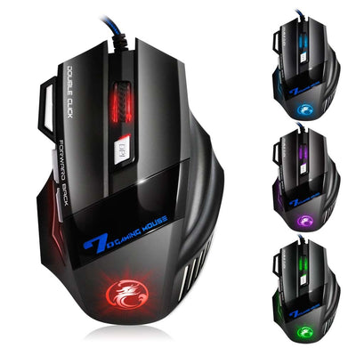 Professional 5500 DPI LED Changing Wired Optical Gaming Mouse