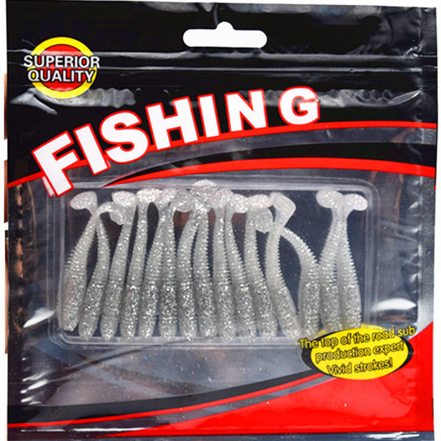 16 Pack: Soft Bait Artificial Fishing Lure Worms - 5cm