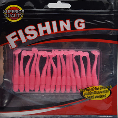 16 Pack: Soft Bait Artificial Fishing Lure Worms - 5cm