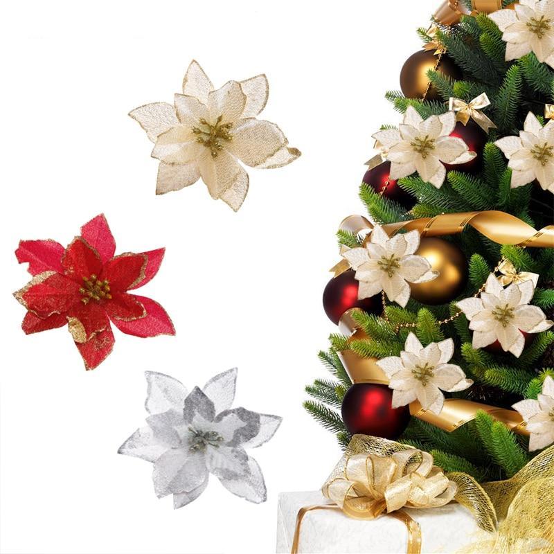 30 Pack: Artificial Holiday Flower Decorations