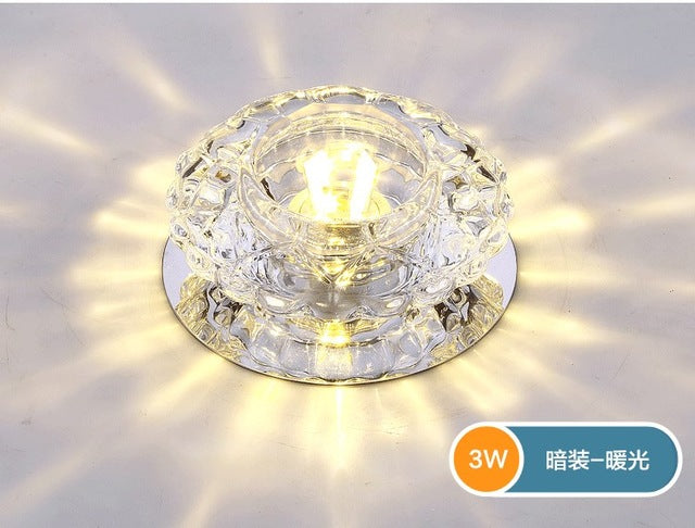 Crystal Lamp 3 Watt LED Ceiling Lights