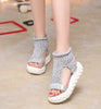 Women's Comfortable Wool Knit Wedge Sandal