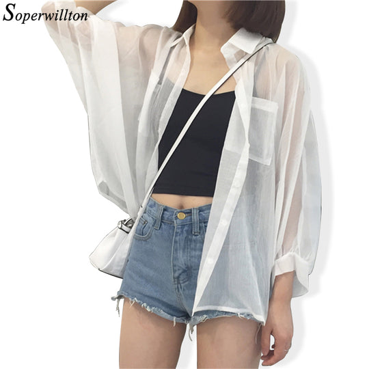 Women's Summer Transparent Kimono Cardigan