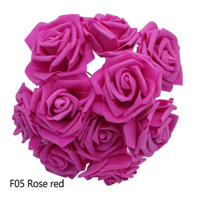 25 Rose Heads - 3" Width - Colorful Artificial Rose Bouquet