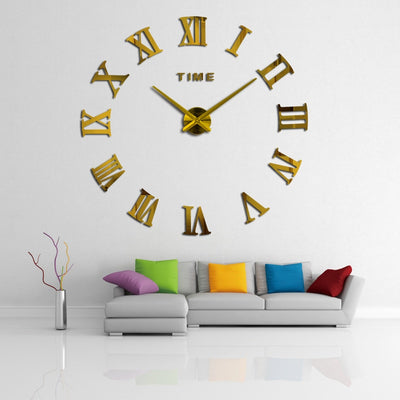 Large Roman Mirror Fashion Quartz Clock