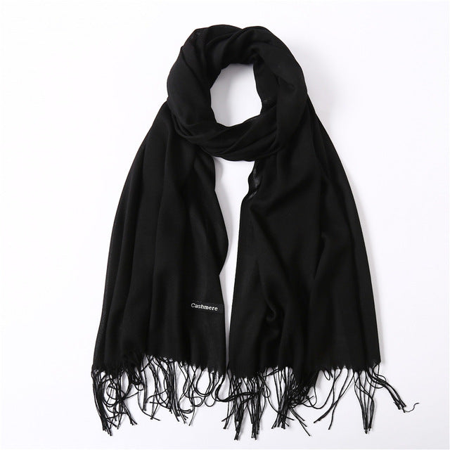 classic summer scarves for women scarves and wraps fashion solid female hijab stole pashmina winter cashmere scarves foulard