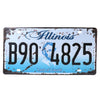 Vintage Metal Tin License Plate Plaque