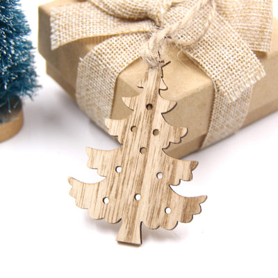 Wooden Christmas Themed Ornament Decorations