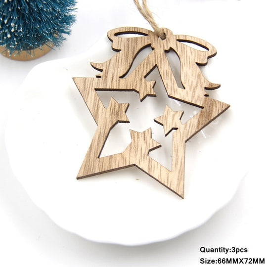 Vintage Christmas Wooden Pendants Ornaments