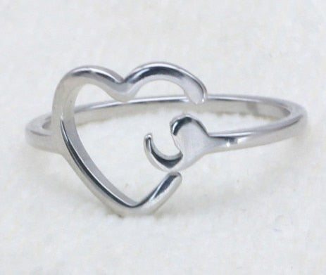 Women's Semicolon Ring Mental Health Ring Inspirational Adjustable